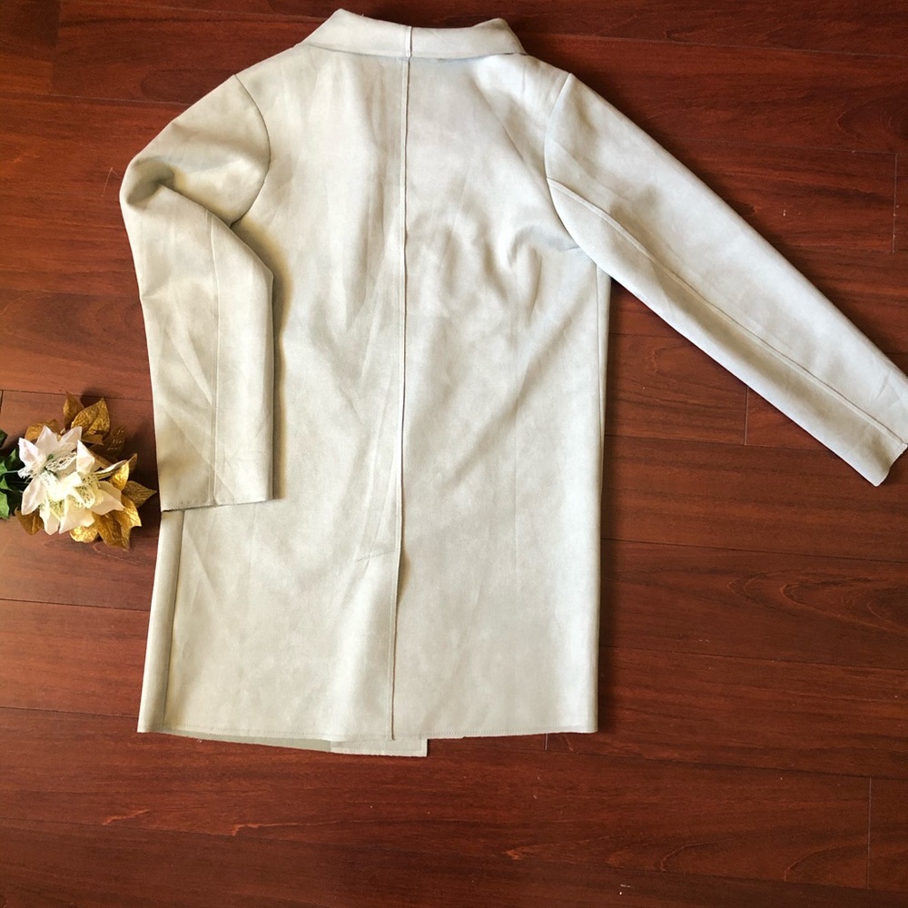 HYFVE Faux Suede Coat, Front Pockets, Oversized, Open Front, Sz. M/NWOT - Picture 8 of 16
